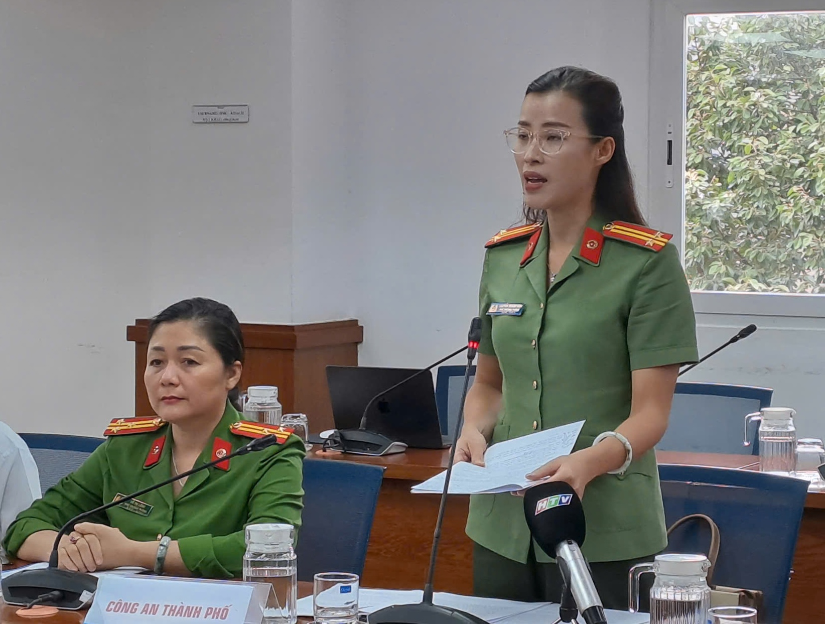 Đại diện Công an TP HCM phát biểu