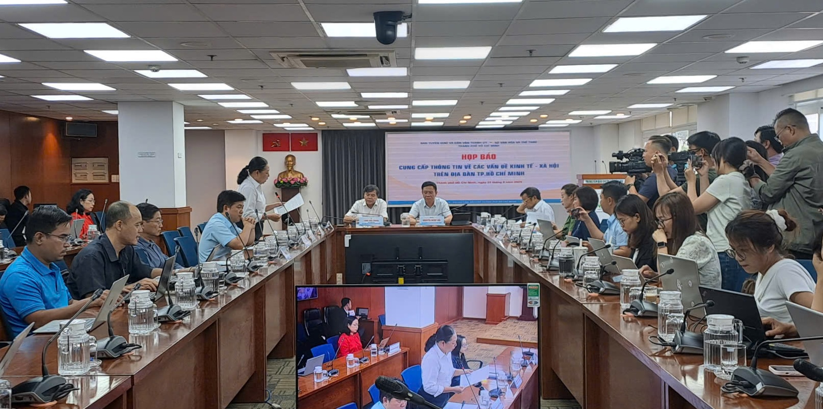 Hình ảnh tại buổi họp báo Công an TP HCM