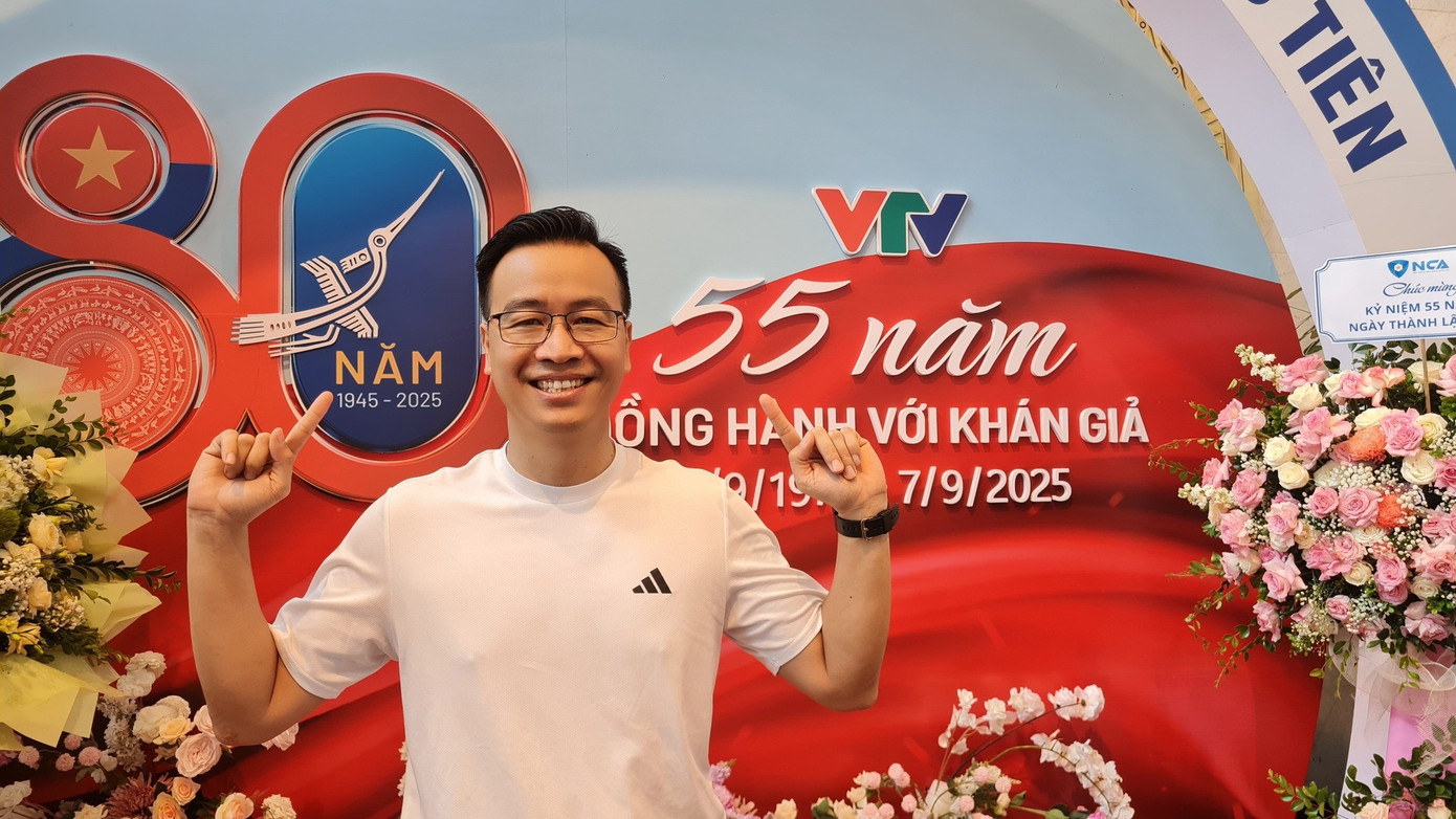 BLV Tạ Biên Cương dịp kỷ niệm 55 năm thành lập VTV