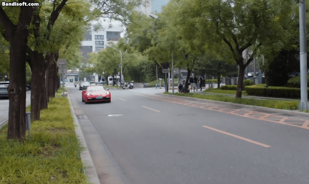 Porsche đỏ sang chảnh của Hứa Nghiên