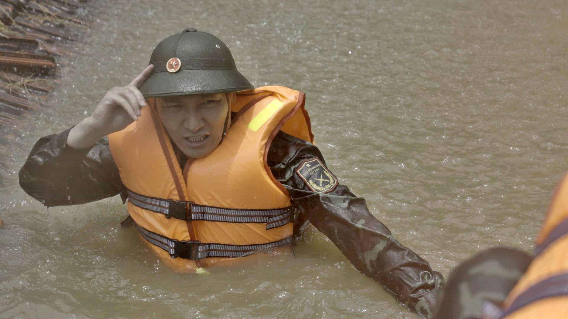 Mưa lũ dữ dội tái hiện trong phim