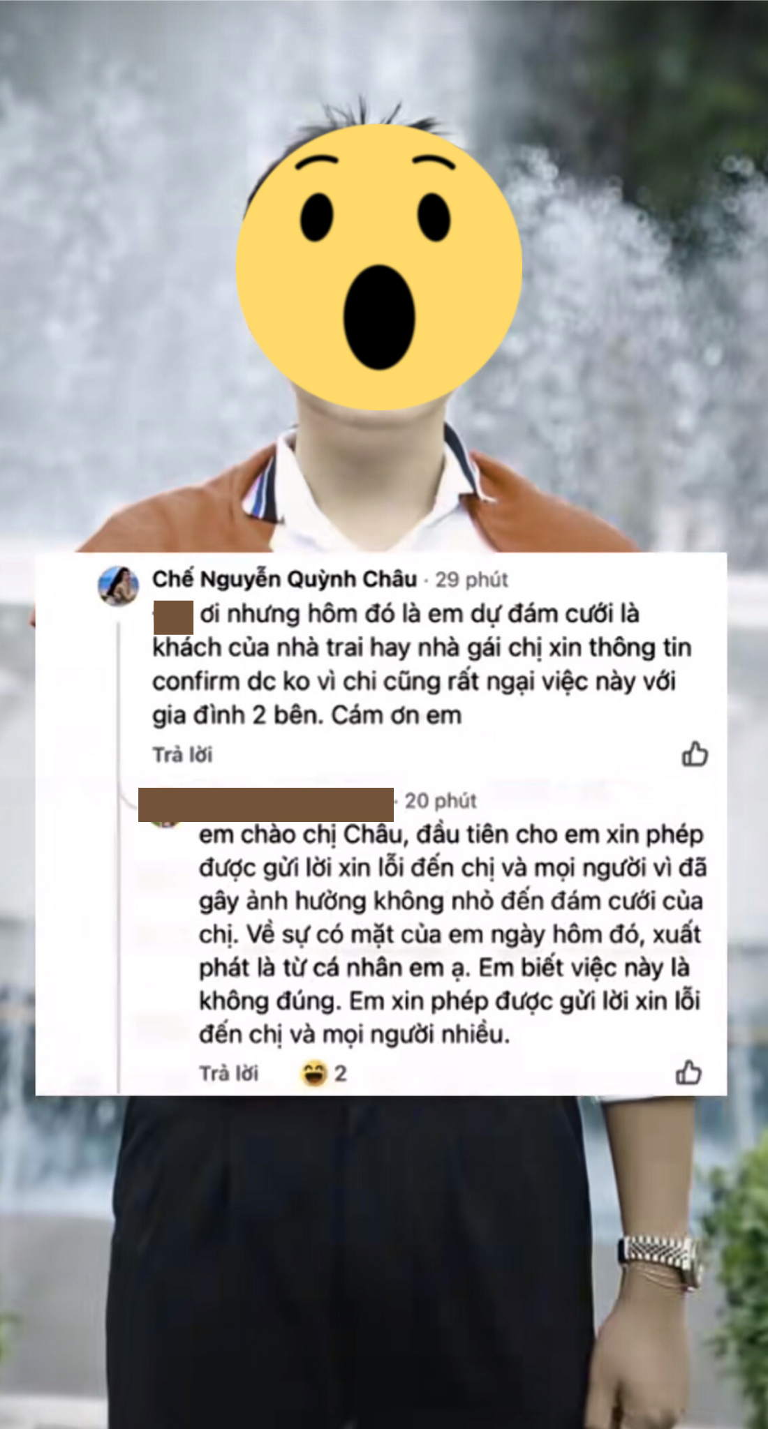 Thông báo xin lỗi và khóa mạng xã hội của nam thanh niên