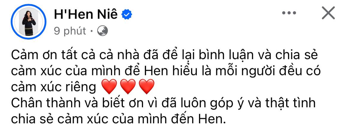 H'Hen Niê xóa bài và xin lỗi