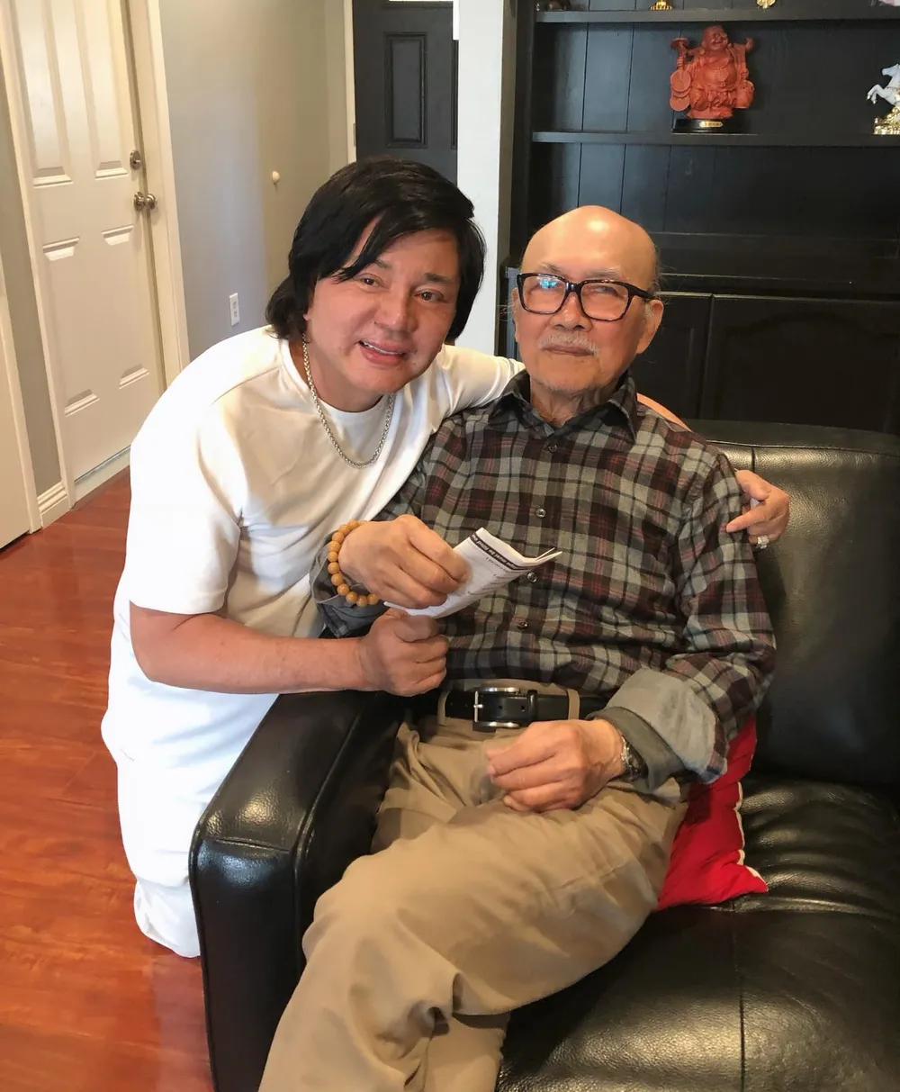 Nghệ sĩ Châu Thanh cùng thầy Diệp Lang